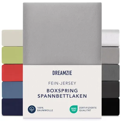 Produktbild von Dreamzie - Spannbettlaken Boxspringbett - 90x200cm / 100x200cm - Baumwolle