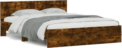 Produktbild von vidaXL Bettgestell mit Kopfteil Räuchereiche 150x200 cm