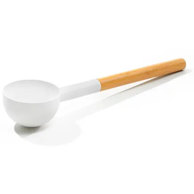 Produktbild von KOLO Sauna Kelle 2 Weiß mit Bambus Griff