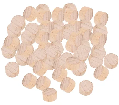 Image de 300 pièces de rondelles en bois pour projets de bricolage - Rondelles rondes en bois de hêtre