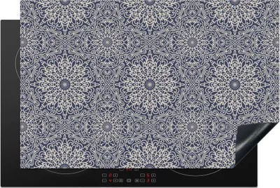 Produktbild von KitchenYeah© Herdabdeckplatte Mandala - Blumen - Vintage - Muster , 81x52cm, Küche Deko, Glaskeramikkochfeld Herdabdeckung, Abdeckplatte fùr Kochfeld