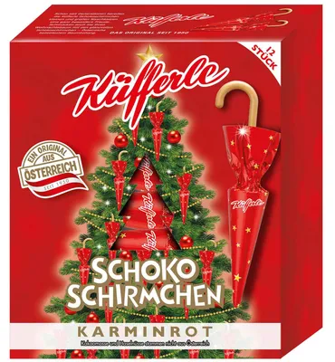 Produktbild von Küfferle Schokoschirmchen Karminrot 12er