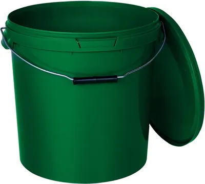Immagine prodotto di BenBow secchio con coperchio con manico 20L Quantità: 20 pezzi, verde  BSR, ermetico, sicuro per gli alimenti,  BRC, a prova di perdite