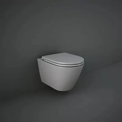 Produktbild von RAK Feeling WC RST23503A, spülrandlos wandhängend, grau matt