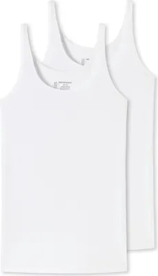 Produktbild von Schiesser Damen 2 er Pack Trägertop Gr. 34  weiss