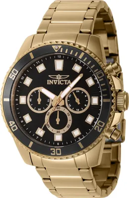 Obrázek produktu pro Invicta Pro Diver 46054 - Pánské Náramkové Hondiky - Quartzové - Nerezová ocel s černým ciferníkem - 45mm