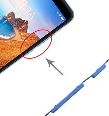 Image de Pour Xiaomi Redmi 7A Sidekeys Boutons latéraux Bleu Pièce de rechange Accessoires Réparation