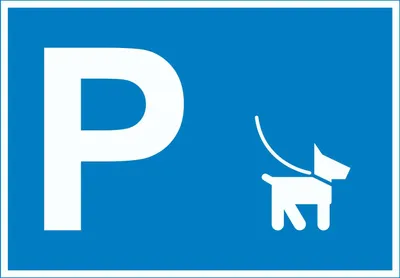 Produktbild von Hundeparkplatz Schild waagerecht A6 (105x148mm)