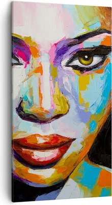 Produktbild von Bild auf Leinwand - Leinwandbild - Mädchen Gesicht - 45x80cm - Wand Bild - Wanddeko - Wandbilder - Leinwanddruck - Bilder - Kunstdruck - Wanddekoration - Leinwand bilder - Wandkunst - PA45x80-3447