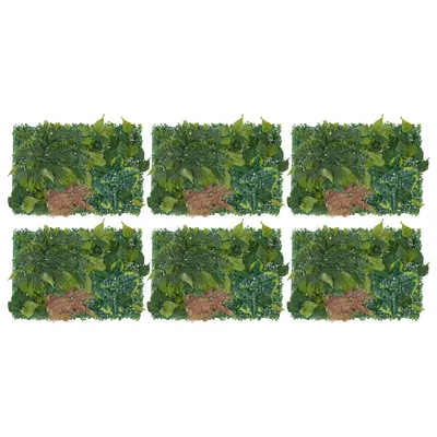 Obrázek produktu pro 6*Stěnové panely, umělá tráva na pozadí stěny, umělé panely, ochrana soukromí, ochrana živého plotu, UV chráněné pro venkovní, vnitřní použití