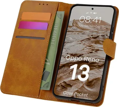 Produktbild von Bizon Case Pocket Oppo Reno13 braun
