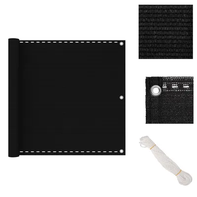 Obrázek produktu pro vidaXL Balkonová zástěna černá 90x300 cm HDPE - Slunečníky a slunečníky