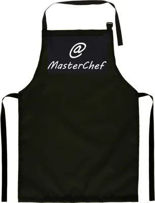 Produktbild von Delux Kinderschürze, Kind Malschürze, Kunstkittel, Kochschürze, Apron Werkschürze, mit einem motiv schwarz, Masterchef [074]