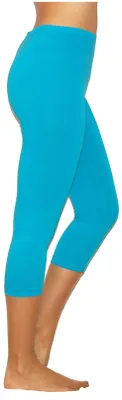 Produktbild von Damen 3/4 Capri Leggings Baumwolle TURKIS S