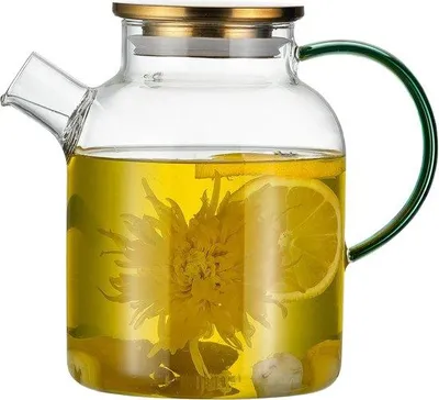 Image de Carafe en verre de 1,6 l, verte, en verre borosilicaté