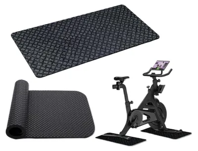 Image de Tapis de sol pour vélo d'appartement et équipements de fitness