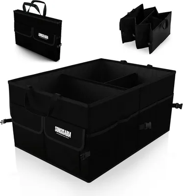 Produktbild von Kofferbak-Organizer faltbar, 3 Fächer, für Auto, SUV, Camper