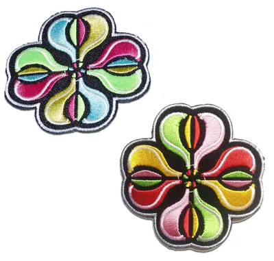 Obrázok produktu pre Kvetina - záplata, nažehľovačka, nažehľovací obrázok, nášivka, nažehľovačka, veľkosť: 7,3 x 7,3 cm