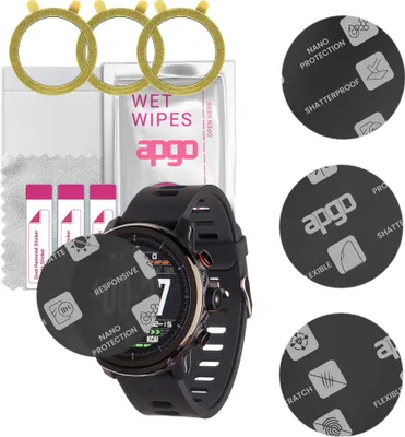 Produktbild von apgo 3 Stück Schutzglas, Matt, kompatibel mit Garett Sport 29 Smartwatch, Hybrid 8H, Ersatz für Hartglas, Displayschutzglas, Bildschirmschutz, Displayschutz, kratzfest