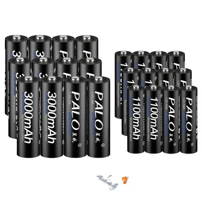 Obrázek produktu pro Dobíjecí baterie, 3000mAh AA, 1100mAh AAA, 12AA AAA