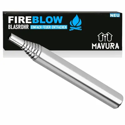 Immagine prodotto di FIREBLOW cannello da fuoco cannello telescopico canna da fuoco accendifuoco tubo da fuoco in acciaio inox di alta qualità