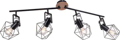 Produktbild von Spotstrahler, 4 flammig, Spots verstellbar, Holz, L 110 cm