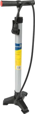 Produktbild von On-Bike-Pumpe Workshop Bike Tubular aus silbernem Metall mit ergonomischem T-Griff, schnelles Aufpumpen, italienische, französische und amerikanische Ventile, drei Fuß