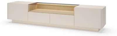 Produktbild von TV-Schrank, beige + cremona Eiche, 203 x 43,4 x 39,5 cm