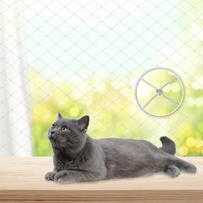 Produktbild von Fiqops Katzennetz Sonstiges Katzenzubehör Balkon Transparentes Katzenschutznetz Balkon-Netz Balkonnetz 3x8m