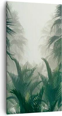 Produktbild von Bild auf Leinwand - Leinwandbild - Einteilig - Dschungel Blätter Palmen - 55x100cm - Wand Bild - Wanddeko - Wandbilder - Leinwanddruck - Bilder - Wanddekoration - Leinwand bilder - PA55x100-4504