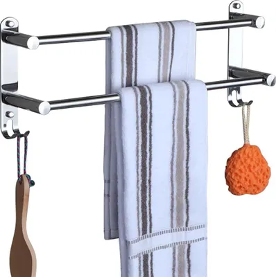 Produktbild von Famanu Handtuchhalter 2-lagig aus Edelstahl - verstellbar
