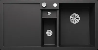 Produktbild von BLANCO COLLECTIS 6 S, SILGRANIT® PuraDur®, anthrazit, Becken rechts, mit Ablauffernbedienung