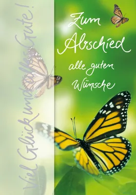 Produktbild von Abschied  Glückwunschkarte im Format 115x17cm mit Umschlag