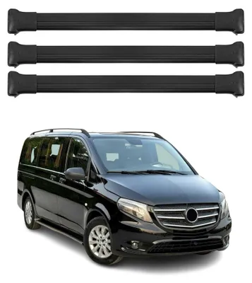 Obrázek produktu pro Střešní nosič pro Mercedes Viano Vito W638 W639 W447 2003-2025 75 kg hliník černý 3 x
