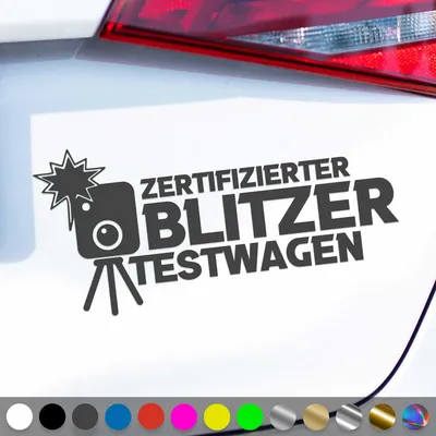 Produktbild von PantherPixel er  Aufkleber Testwagen Sticker Auto Geschenkidee Farbe Dunkelgrau