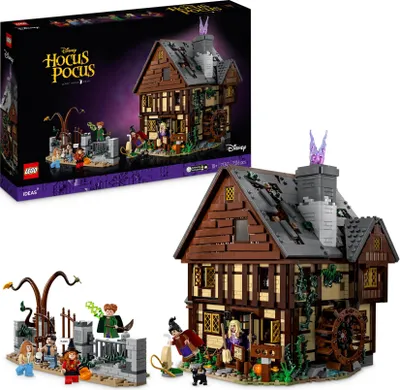 Produktbild von LEGO Ideas Hocus Pocus: Das Hexenhaus der Sanderson-Schwestern Set, Bausatz zum Sammeln für Erwachsene mit Haus, 6 Minifiguren und Zubehör, Halloween-Geschenk für Frauen und Männer 21341