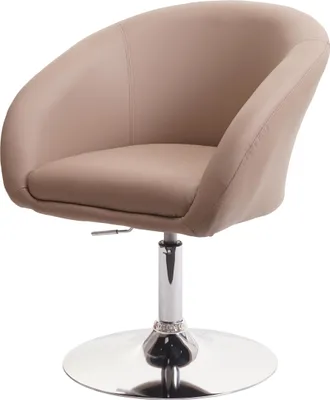 Obrázek produktu pro Jídelní židle HWC-F19, kuchyňská židle otočná židle lounge chair, otočná výškově nastavitelná  Imitace kůže taupe
