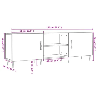 Immagine prodotto di Mobili TV vidaXL Grigio cemento 150x30x50 cm in materiale composito