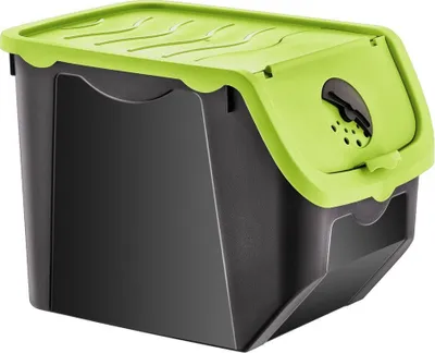 Zdjęcie produktu dla Pojemnik na warzywa i owoce z pokrywą zielony 12 l