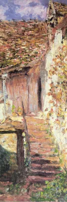 Produktbild von Claude Monet Kunstdruck Bild - Die Treppe, 1878 (158 x 53 cm)