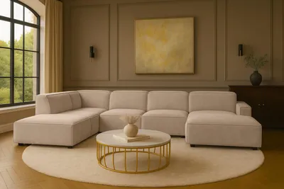 Produktbild von Kaiser Möbel Ecksofa Cursal V, Stoff Salvador, Beige, Links