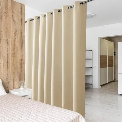 Produktbild von Famanu Raumteiler Verdunkelungsvorhang mit Ösen - 210 cm x 254 cm
