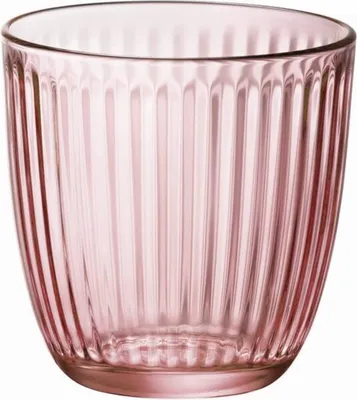 Image de Bormioli Rocco Verre à eau Line Acqua 290 ml, verre à boire de qualité supérieure, verre à jus de fruits stylé, verres pour long drinks, verres universels durables pour la maison (couleur : rose), quantité : 1 x set de 6 verres