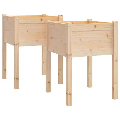 Immagine prodotto di Fioriere da Giardino 2 pz 50x50x70 cm in Legno Massello di Pino