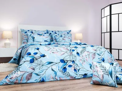 Produktbild von Flanellbettwäsche „Milaya“ blau, 140 x 200 cm, 70 x 90 cm