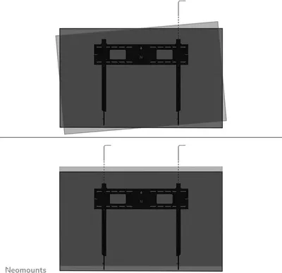 Produktbild von Neomounts WL30-750BL18 Schwerlast-Wandhalterung 55-98" - fest - abschließbar - schnelle Installation - 139,7 cm (55"), 2,49 m (98"), 100 x 100 mm, 800 x 600 mm, Stahl, Schwarz