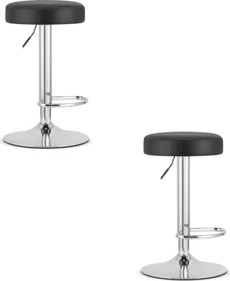 Produktbild von ROJST Hocker - schwarzes  / Chrombasis x 2