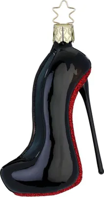 Produktbild von Christbaumschmuck schwarzer Stiletto 9,5cm