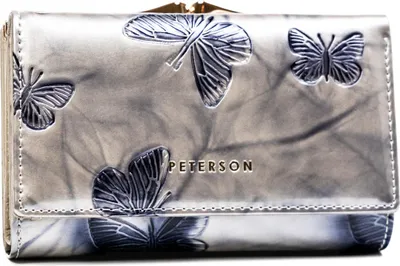 Produktbild von Peterson Portemonnaie aus Leder für Frauen Sanigia silber One size