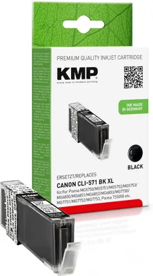 Obrázok produktu pre KMP C107BKX, Čierna, Atrament na pigmentovej báze, 11 ml, 5565 strany